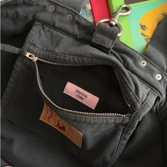 Martine Rose Reversible Bondage Cotton Tote Bag